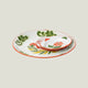 Set of ceramic plates with floral design on a white background