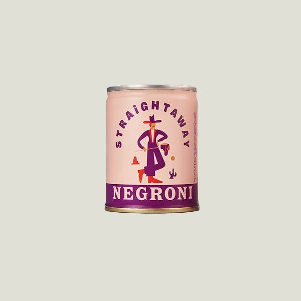 Can of Straightaway Negroni on a white background