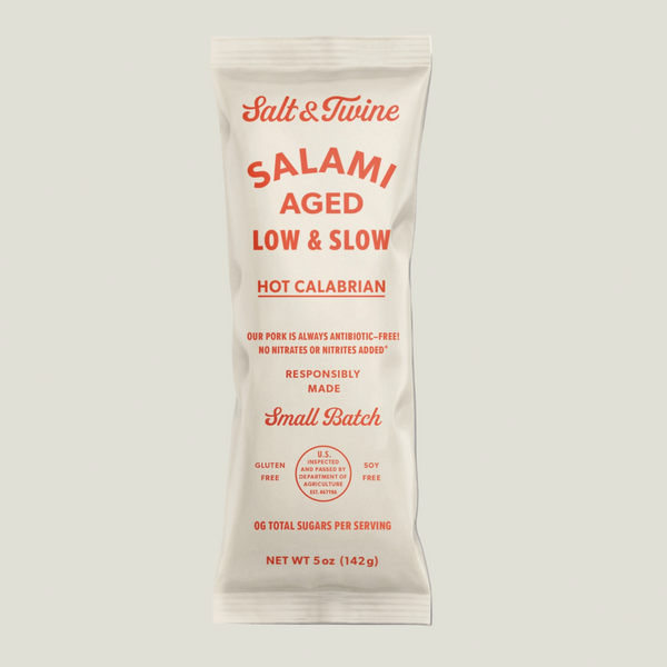 Salt & Twine Salami Aged Low & Slow Hot Calabrian packaging 