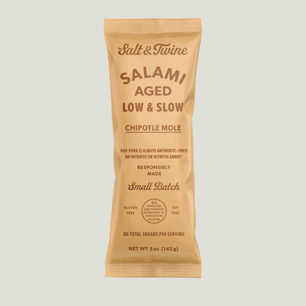 Salt & Twine Salami Aged Low & Slow Chipotle Mole package