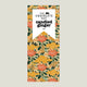 Chocolate bar packaging with floral design on a yellow and red background