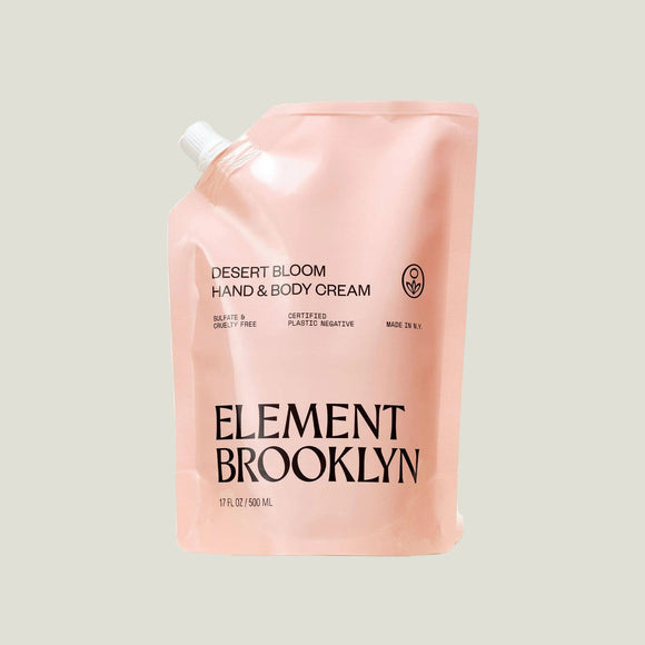 Element Brooklyn desert bloom hand and body cream packaging on a white background